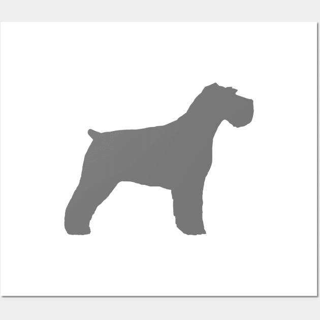 Grey Schnauzer Silhouette Wall Art by Coffee Squirrel